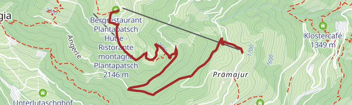 Route map: Escursione invernale alle baite Plantapatsch